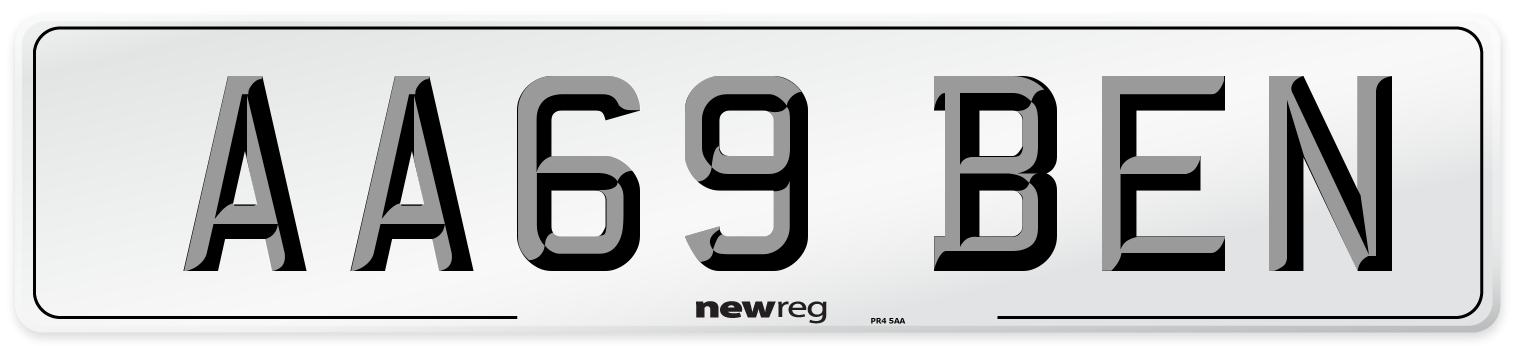 AA69 BEN Number Plate from New Reg